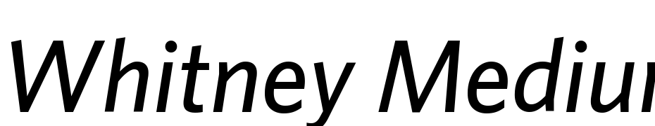 Whitney Medium Italic Yazı tipi ücretsiz indir